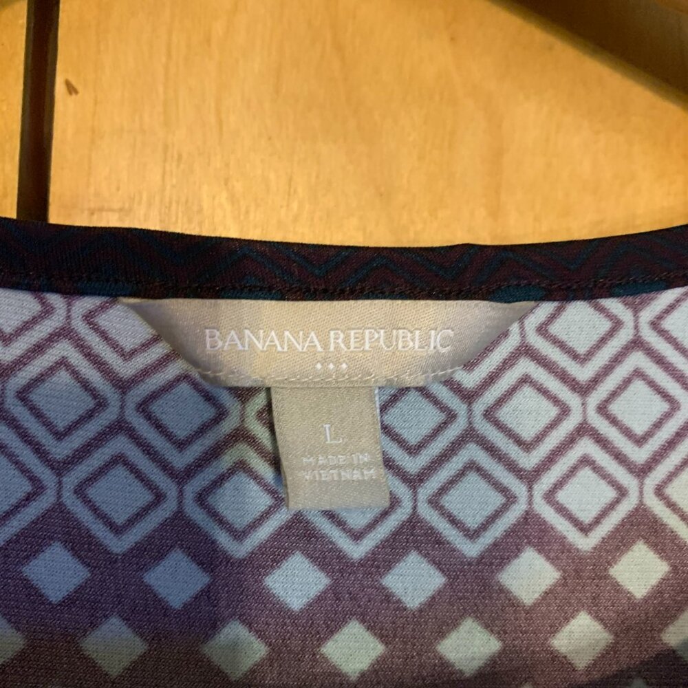 Banana Republic geometric boatneck dress, size large - Picture 5 of 8
